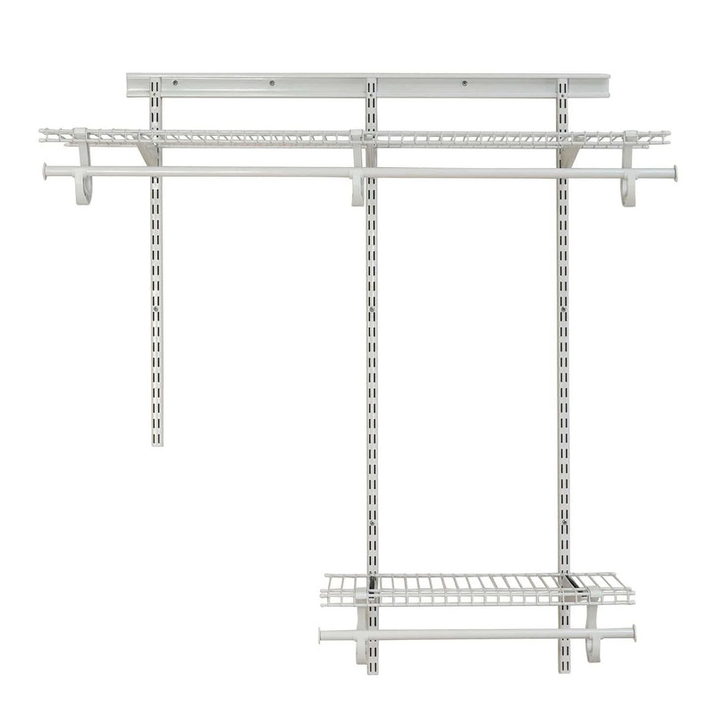 ShelfTrack Adjustable Closet Organizer 2' - 4' W, White